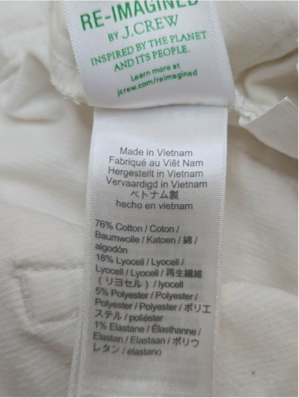 J Crew Vintage Slim Straight White Corduroy Pants Classic Preppy Fall Size 27 - Picture 4 of 9